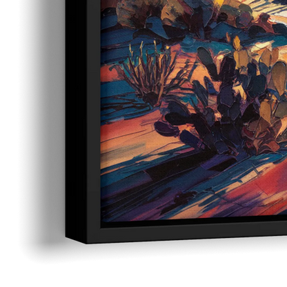 Tucson Night Sky - Close-Up Black Frame Canvas