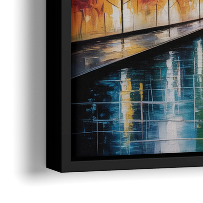 Montreal Fireworks Festival - Close-Up Black Frame Canvas