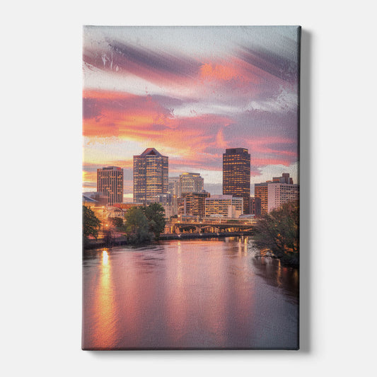 Richmond Skyline Sunset - Canvas Wall Art