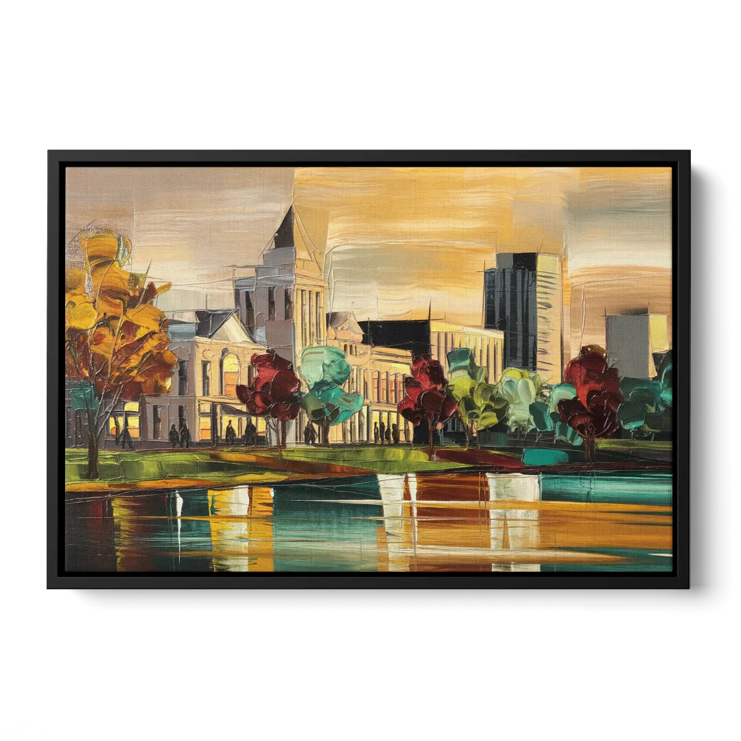 Huntsville Historic Downtown - Black Frame Canvas