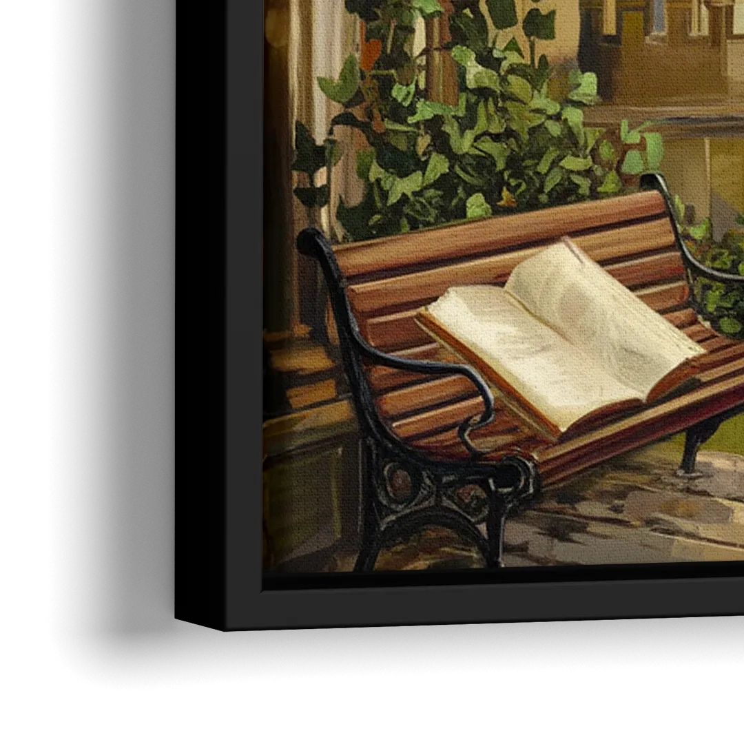 Oxford University Charm - Close-Up Black Frame Canvas