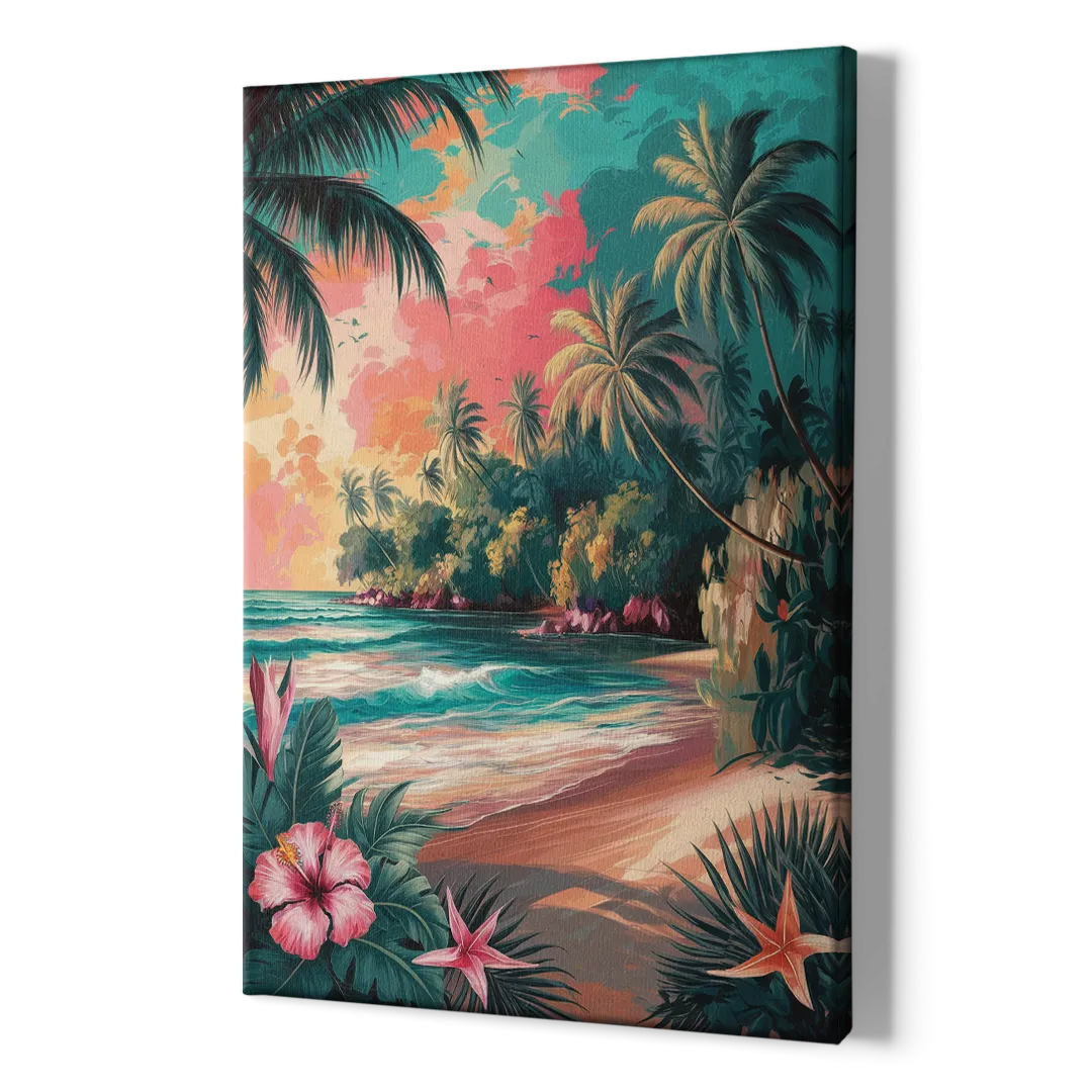 Key West Island Vibes - Canvas Print Art Sides