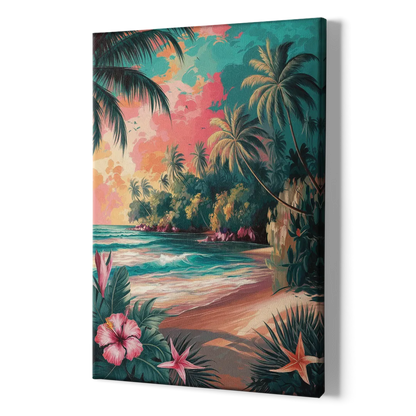 Key West Island Vibes - Canvas Print Art Sides