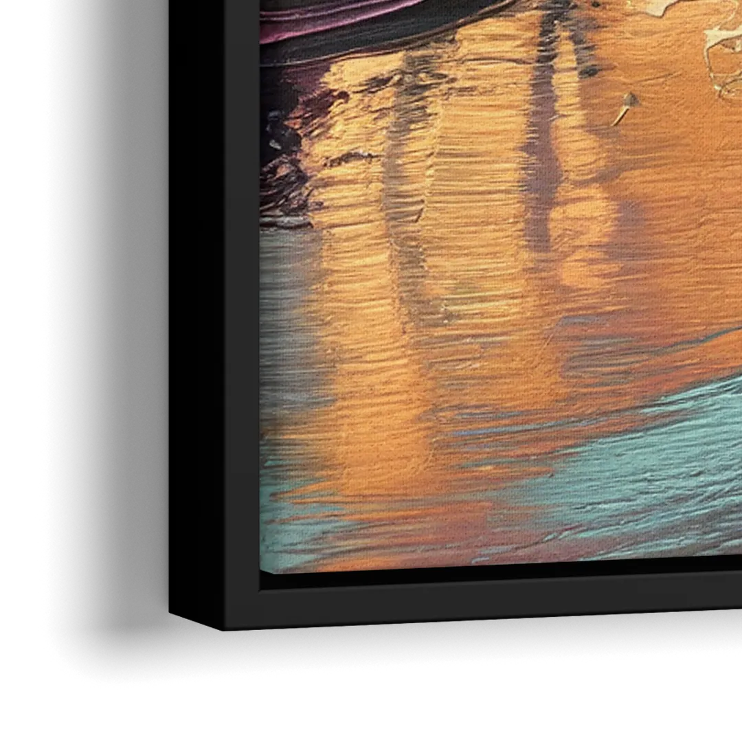 Grand Rapids Downtown Skyline - Close-Up Black Frame Canvas