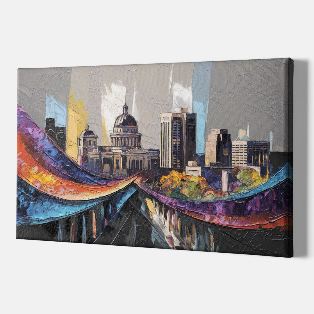 Des Moines Historic Landmarks - Canvas Wall Art Indoor
