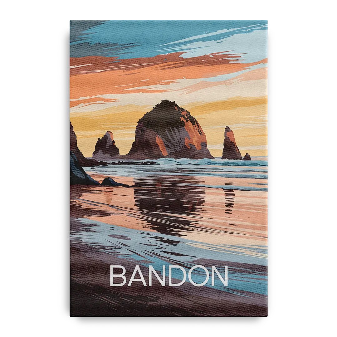 Bandon Coastal Sunset - Canvas Wall Art