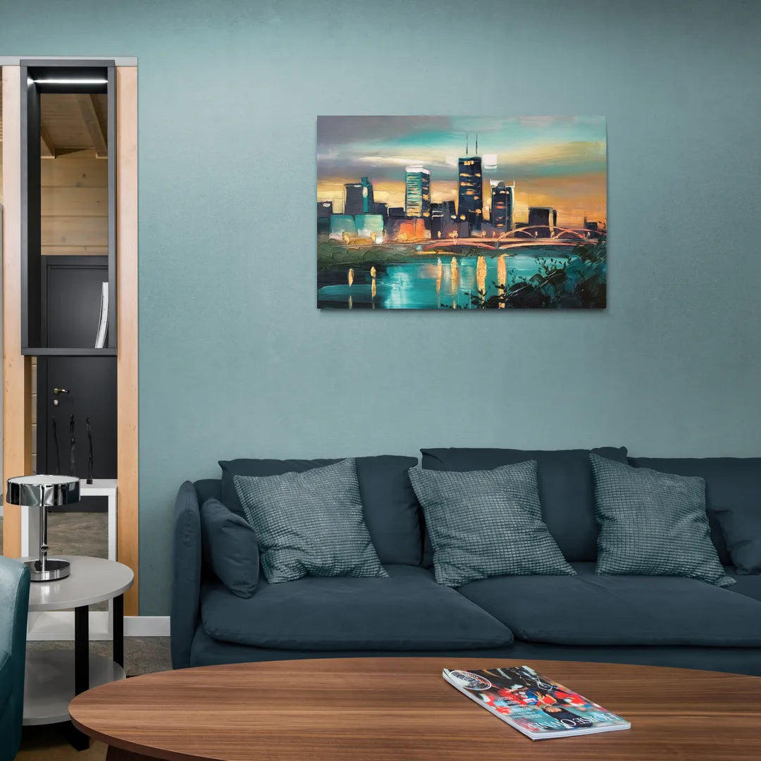 Des Moines Urban Charm - Canvas Wall Art Living Room