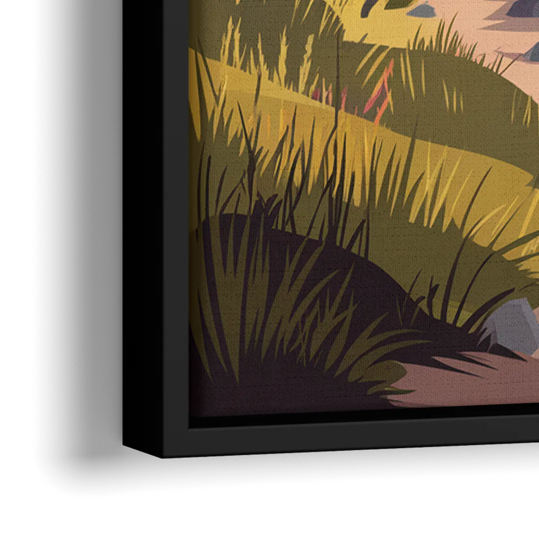 Salt Lake City Nature Trails - Close-Up Black Frame Canvas