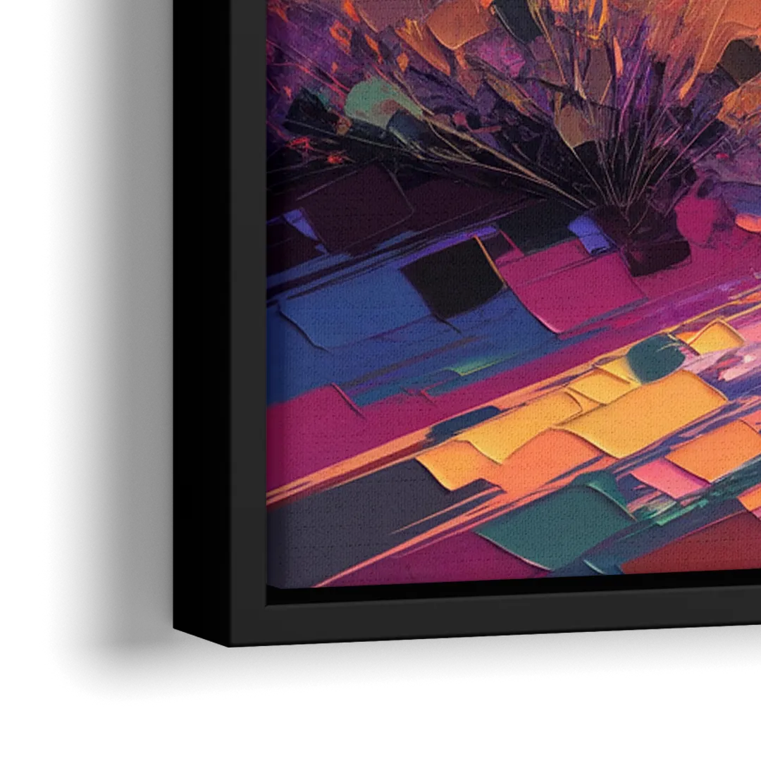 Scottsdale Desert Sunset - Close-Up Black Frame Canvas