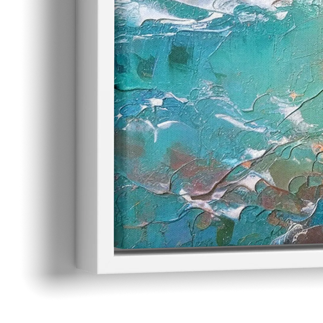 Mackinac Island Ferry Crossing - Close-Up White Frame Canvas