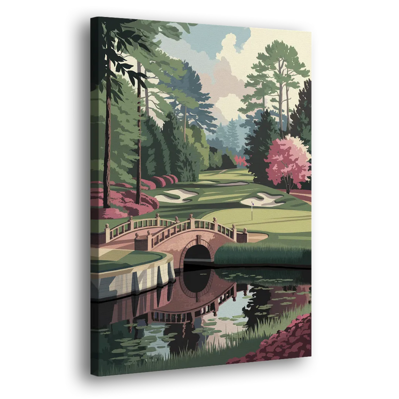 Augusta Scenic Golf Course - Canvas Print Art Sides