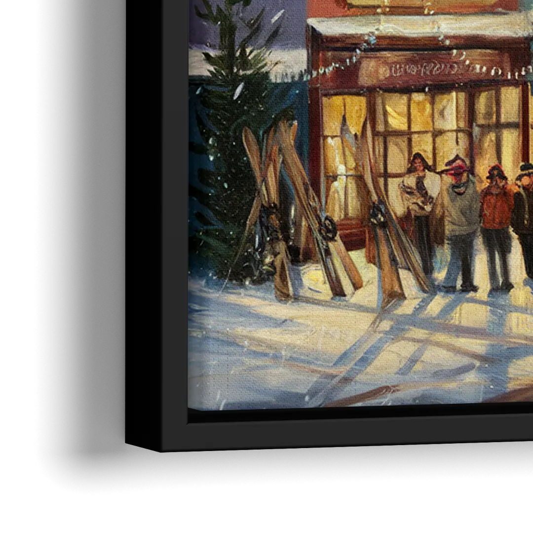 Breckenridge Historic Downtown - Close-Up Black Frame Canvas