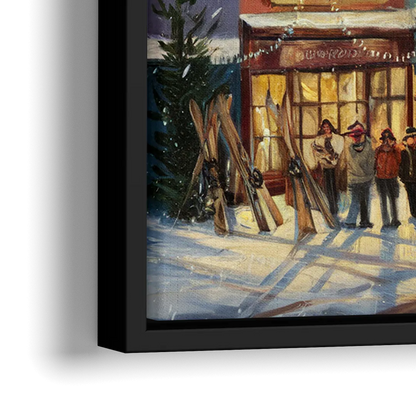 Breckenridge Historic Downtown - Close-Up Black Frame Canvas