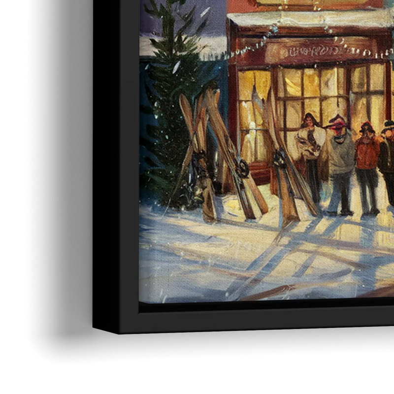 Breckenridge Historic Downtown - Close-Up Black Frame Canvas