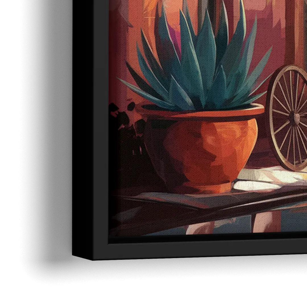 Scottsdale Old Town Charm - Close-Up Black Frame Canvas