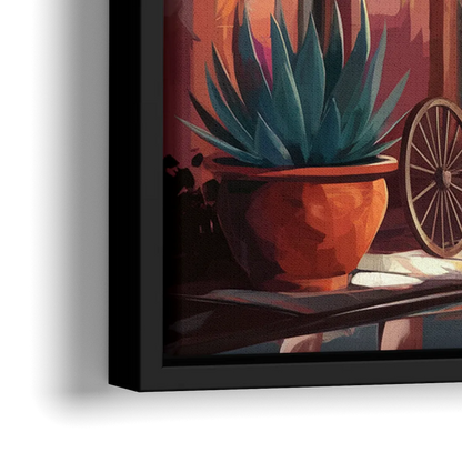Scottsdale Old Town Charm - Close-Up Black Frame Canvas