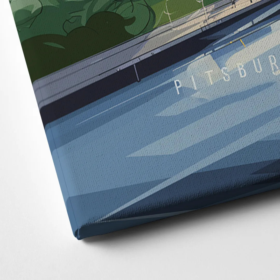 Pittsburgh Golden Triangle View Canvas Close Up