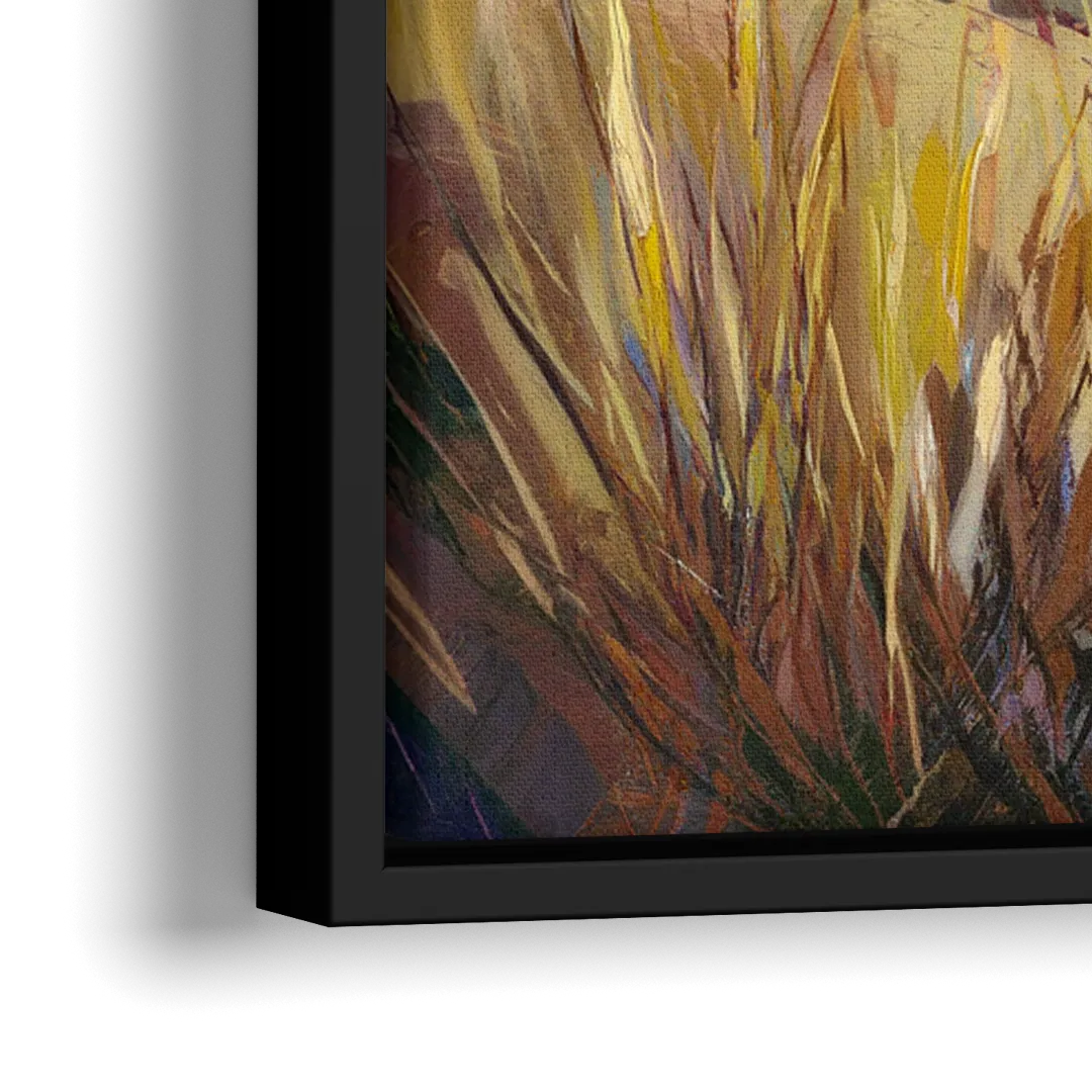 San Jose Scenic Sunset - Close-Up Black Frame Canvas