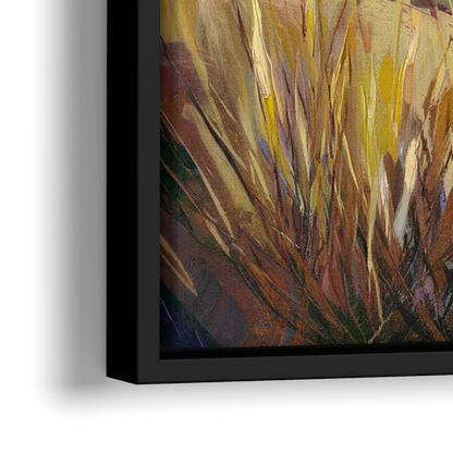 San Jose Scenic Sunset - Close-Up Black Frame Canvas