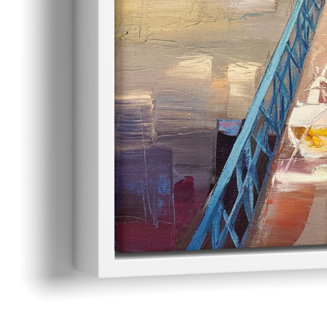 Jacksonville Downtown Views - Close-Up White Frame Canvas