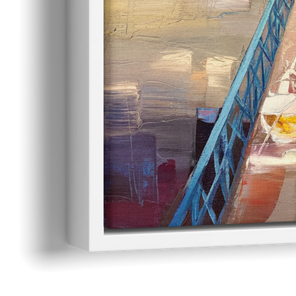 Jacksonville Downtown Views - Close-Up White Frame Canvas