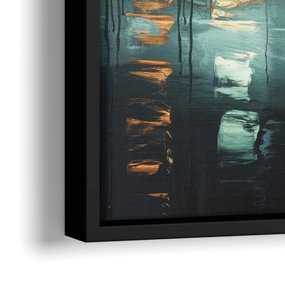 Houston Modern Aesthetic - Close-Up Black Frame Canvas