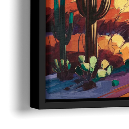 Phoenix Arizona Urban Art - Close-Up Black Frame Canvas