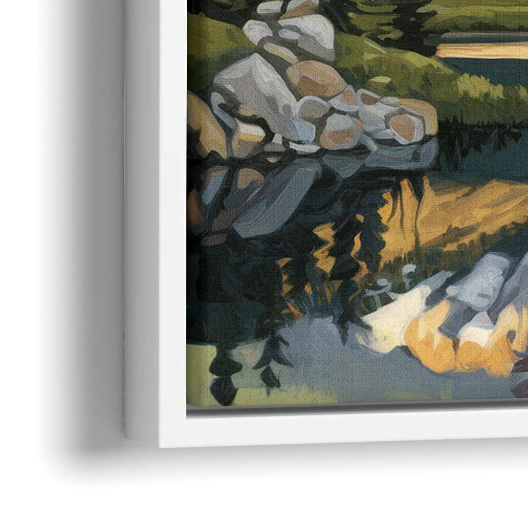 Breckenridge Colorado Rockies - Close-Up White Frame Canvas