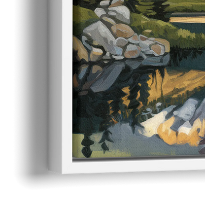 Breckenridge Colorado Rockies - Close-Up White Frame Canvas