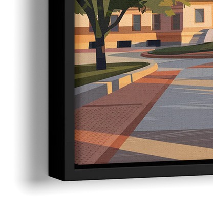 Austin Capitol Building Charm - Close-Up Black Frame Canvas