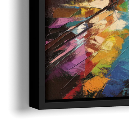 Nashville Broadway Nightlife - Close-Up Black Frame Canvas