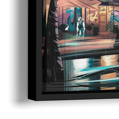 Miami Street Art Culture - Close-Up Black Frame Canvas