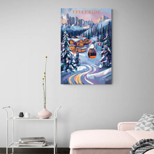 Telluride Winter Wonderland - Canvas Wall Art Living Room