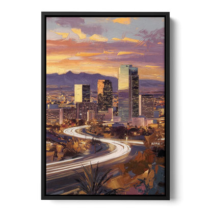 Henderson Skyline Views - Black Frame Canvas