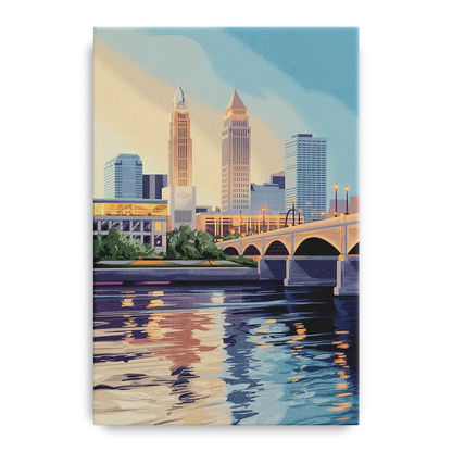 Cleveland Waterfront Views - Canvas Wall Art