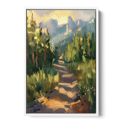Bozeman Nature Trails - White Frame Canvas