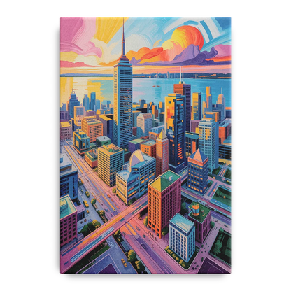 Toronto Financial District - Canvas Wall Art