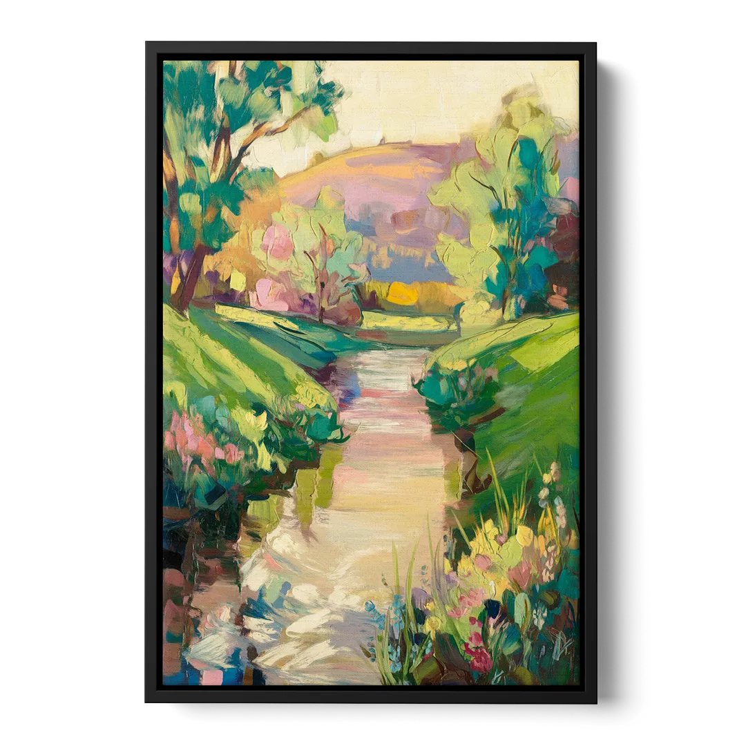Augusta Serene Riverfront - Black Frame Canvas