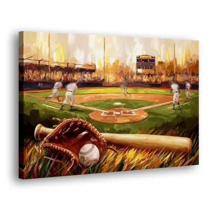 Greensboro Baseball Heritage - Canvas Print Art Sides