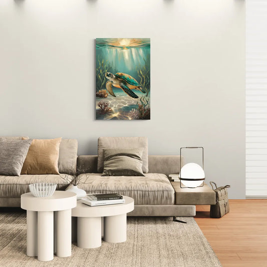 Hilton Head Island Sea Turtle Journey - Canvas Wall Art Living Room