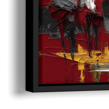 Kansas City Chiefs Fans Gathering - Close-Up Black Frame Canvas