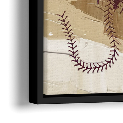 Toledo Mud Hens Baseball - Close-Up Black Frame Canvas