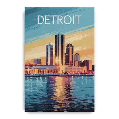 Detroit Historic Landmarks - Canvas Wall Art
