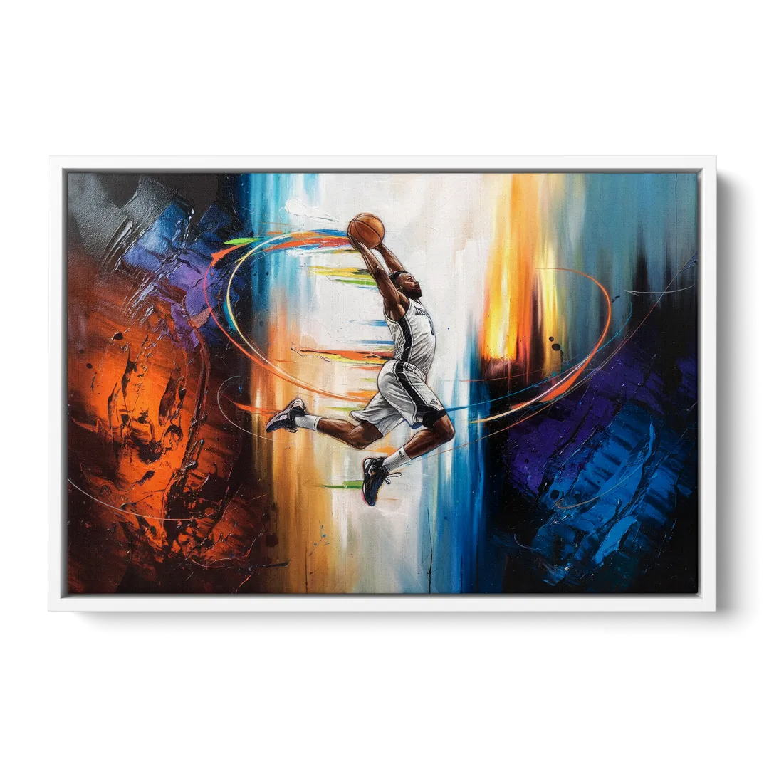 Fort Wayne Basketball Pride - White Frame Canvas