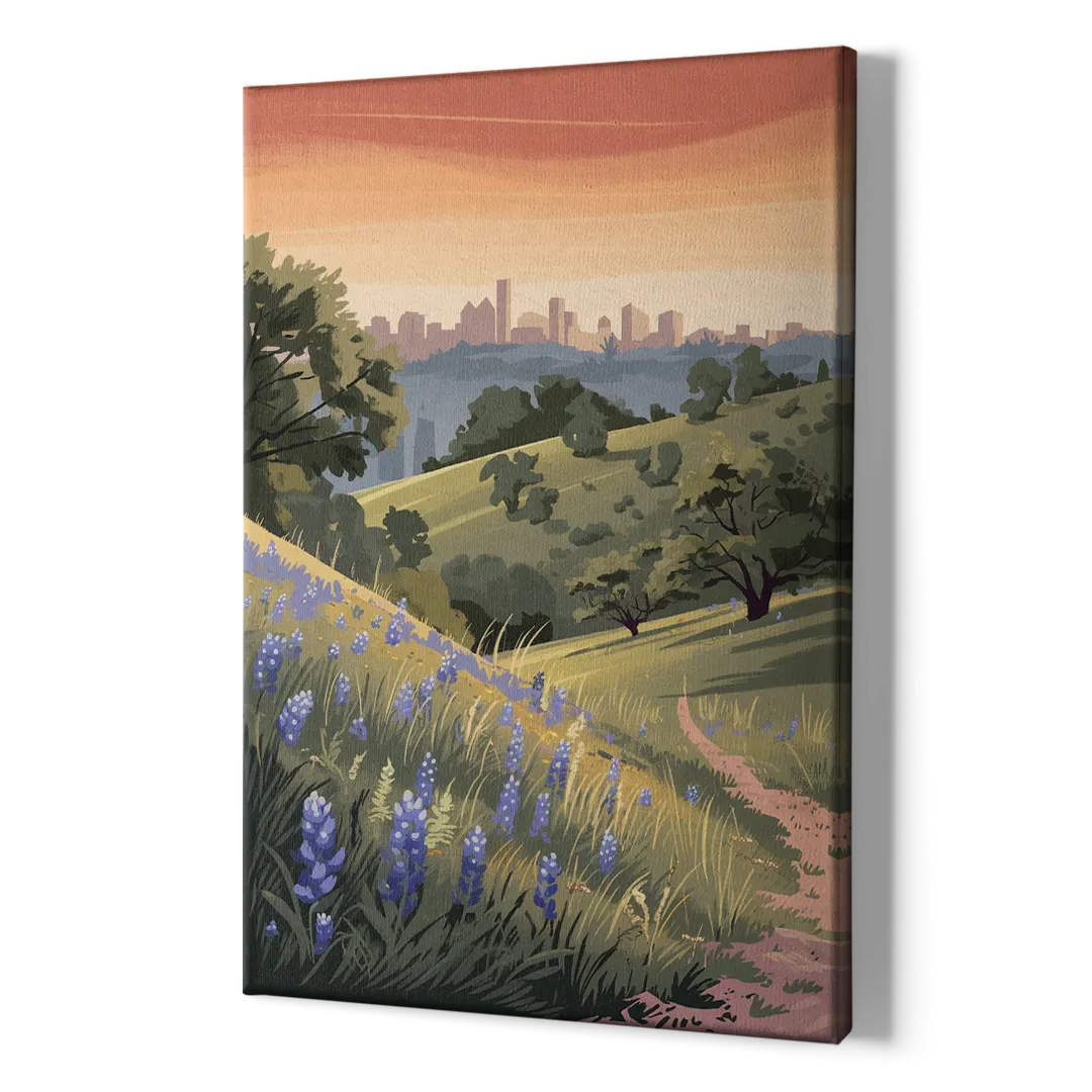 Austin Texas Hill Country - Canvas Print Art Sides