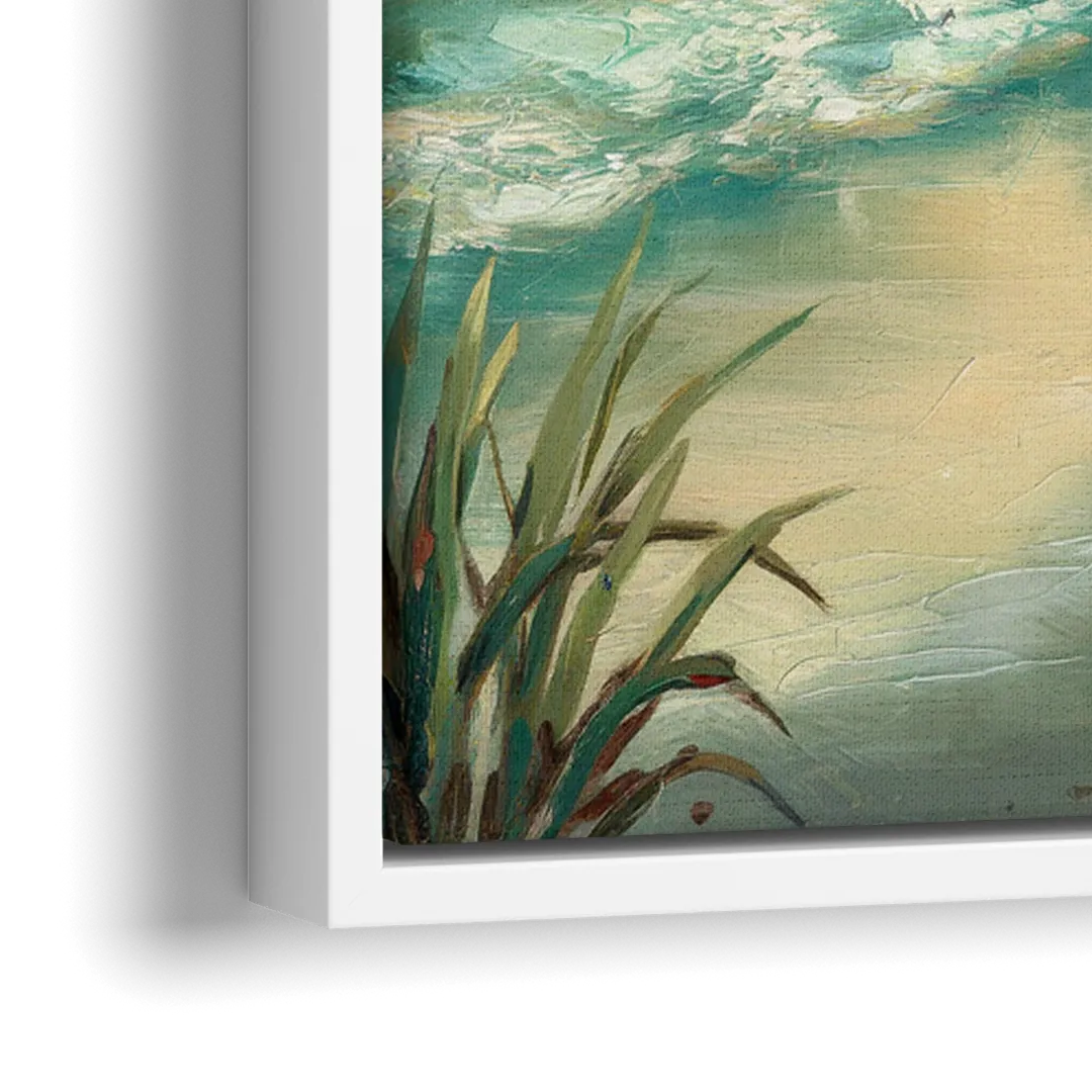 Hilton Head Island Tropical Paradise - Close-Up White Frame Canvas