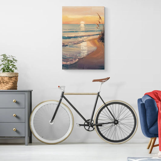 Seaside Coastal Sunrise - Canvas Wall Art Living Room