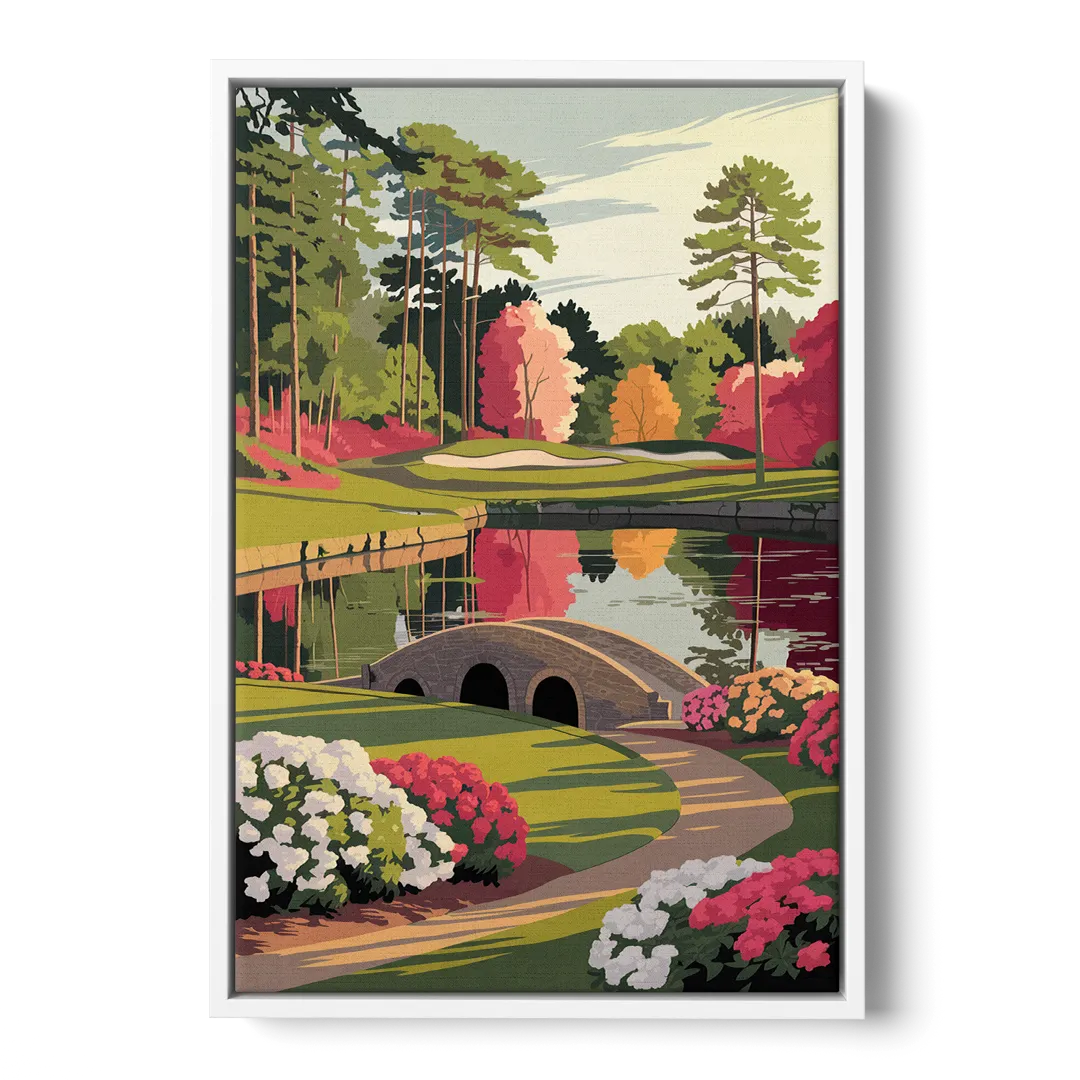 Augusta Golf Heritage Tribute - White Frame Canvas