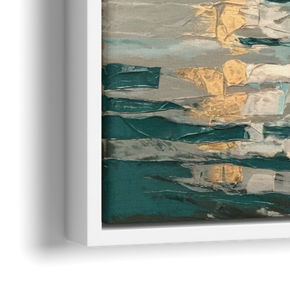 Jersey City Waterfront View - Close-Up White Frame Canvas