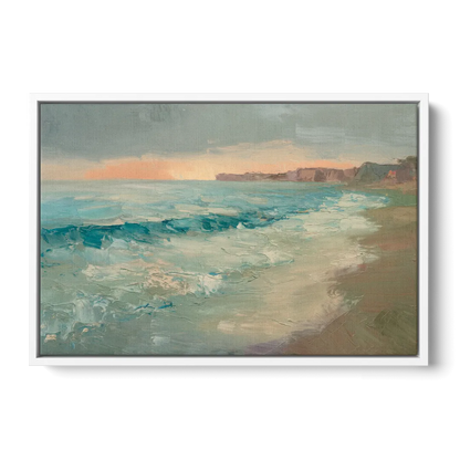 La Jolla Seaside Charm - White Frame Canvas